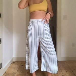 White Striped Culottes